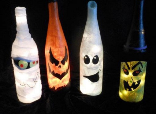 Wine Bottle Halloween Decorations