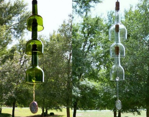 Wine Bottle Wind Chimes