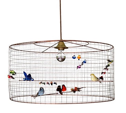 La Volière Bird Cage Light Shade by Mathieu Challières
