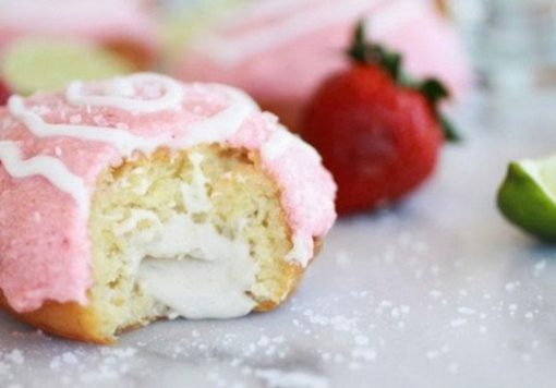 Strawberry Margarita Cream Filled Doughnut