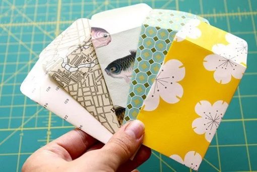 Envelopes Made with used wrapping paper