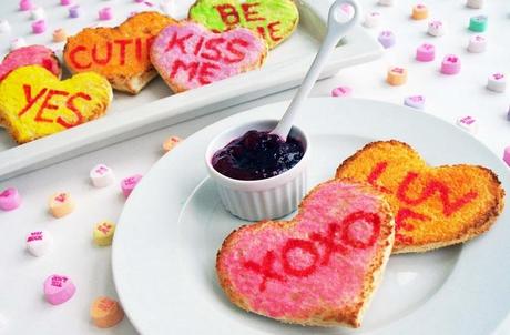 Love Heart Sweets Inspired Toast