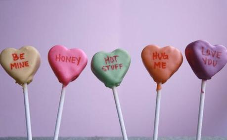 Love Heart Sweets Inspired Cake Pops
