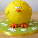 Fat Easter chick cake