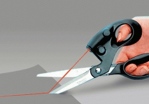 Laser-Guided Scissors
