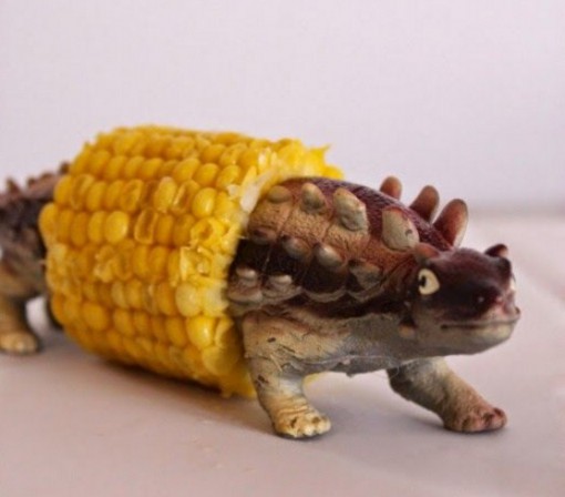 Toy Dinosaur Corn Cob Holder