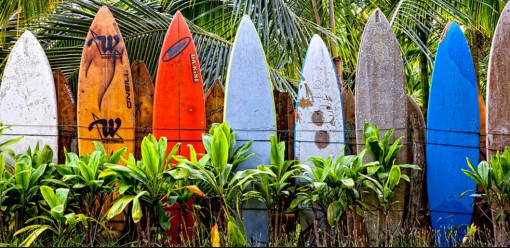 Surfboard Used To Make A Fence