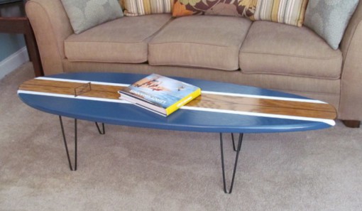 Surfboard Used To a Coffee Table