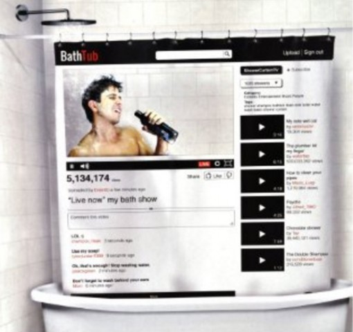 YouTube Style Shower Curtain