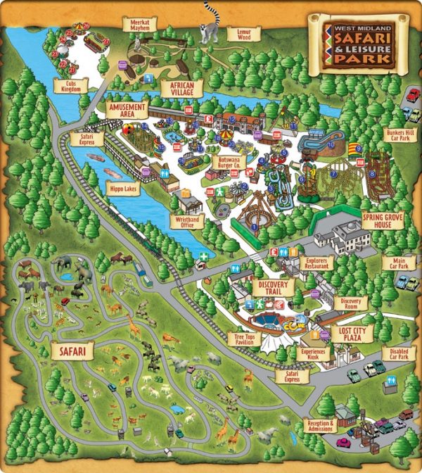 West Midland Safari Park Map