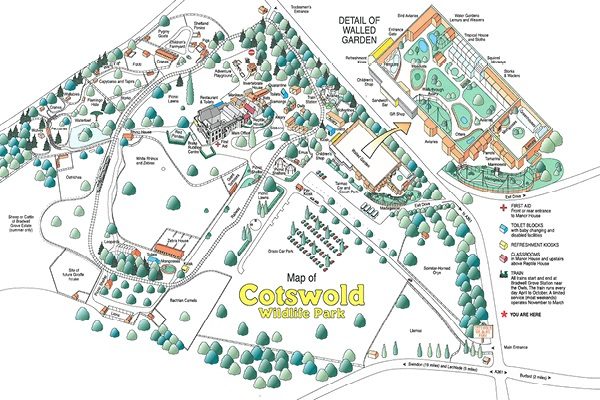 Cotswold Wildlife Park Map