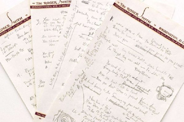 Bob Dylan's Hand-Written Lyrics To Like a Rolling Stone