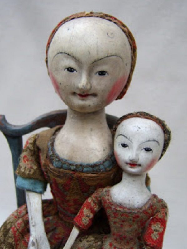 William and Mary wooden doll, English