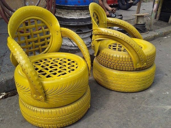 An Armchair Made From Recycled Tyres