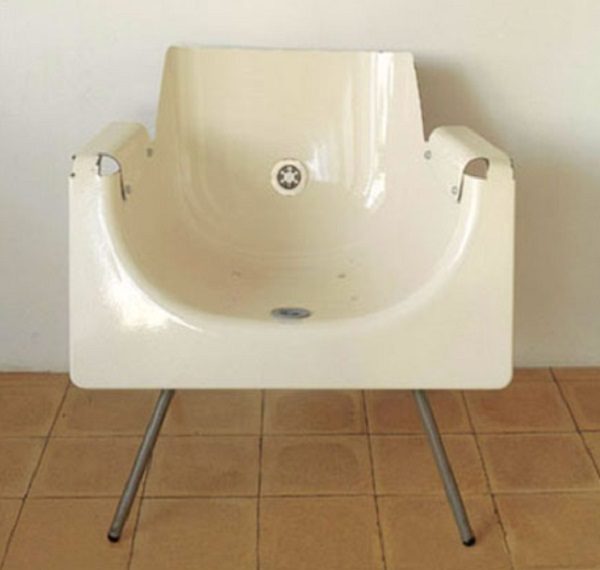 An Armchair Made From a Recycled Bathtub
