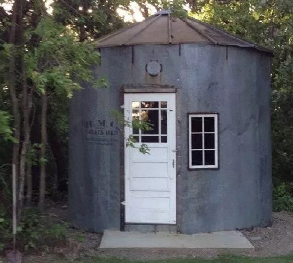A Garden Shed Made From a Grain Silo