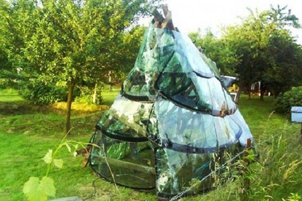 A Garden Shed Made From Windshields