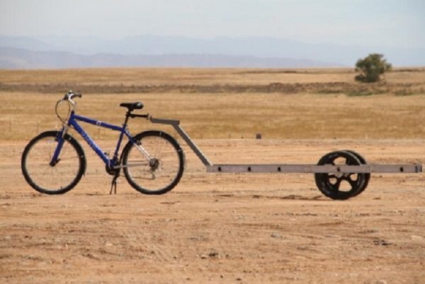 Metal Ladder Turned into a Bicycle Trailer
