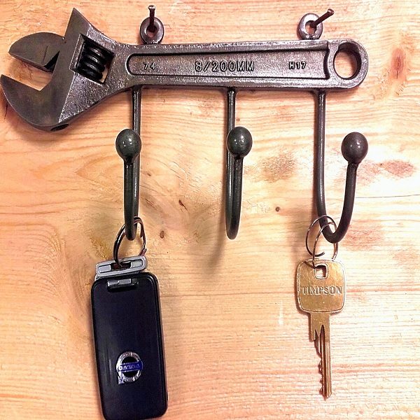 Spanner Turned into a Key Hanger
