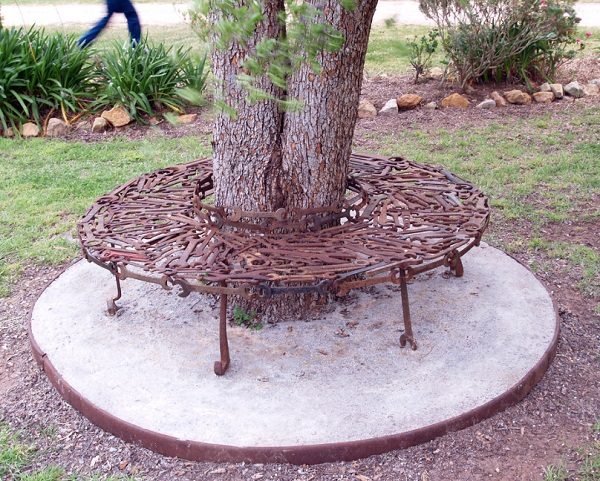 Spanner Turned Into A Sculpture Garden Seat