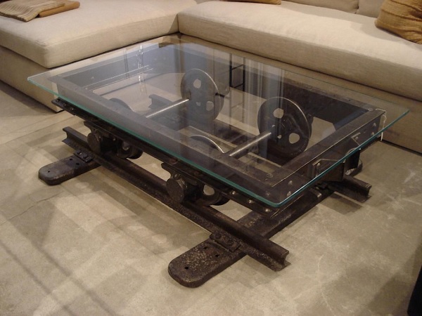 Mine Cart Turned into a Coffee Table