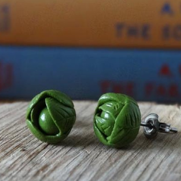 Brussels Sprout Earrings