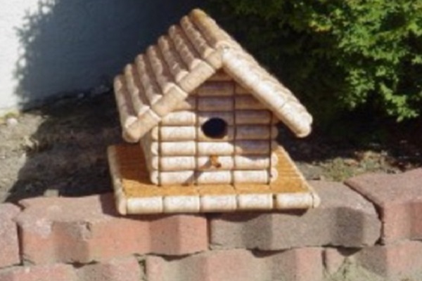 Corks Used to Make a Birdhouse