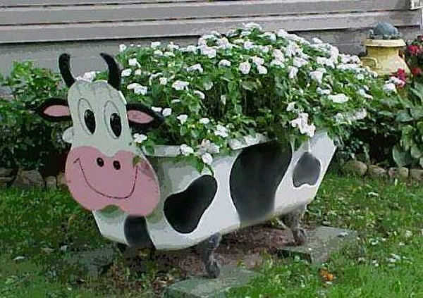 Large Garden Planter Made From a BathTub
