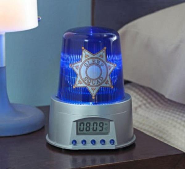 Police Siren and Light Alarm Clock