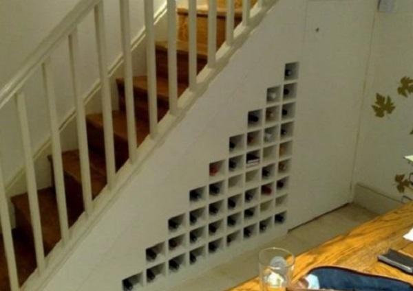 Wine Storage Under Staircase