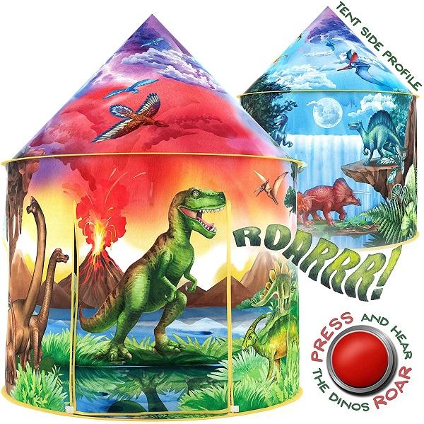 W&O Dinosaur Discovery Kids Tent with Roar Button