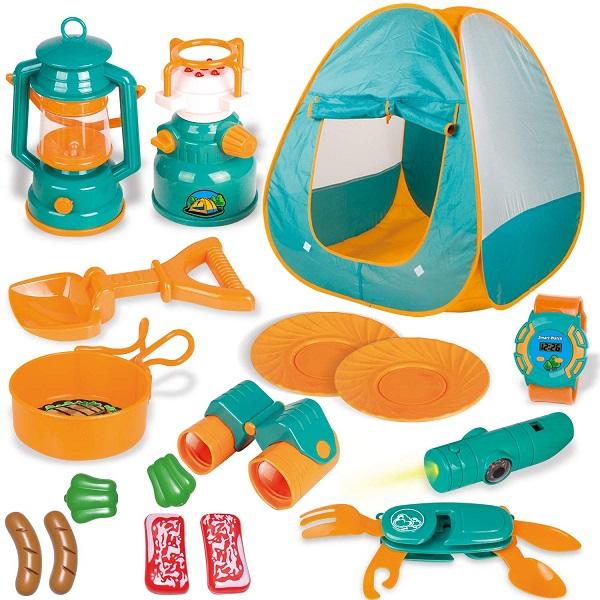 Pop Up Tent with Kids Camping Gear Set