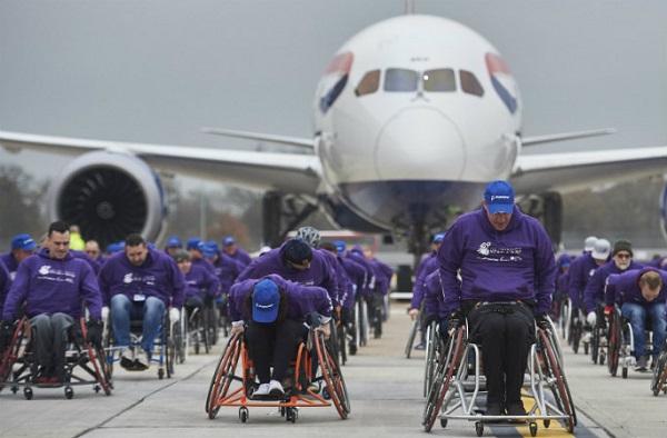 Heaviest Aircraft Pulled Over 100 Meters By Wheelchairs