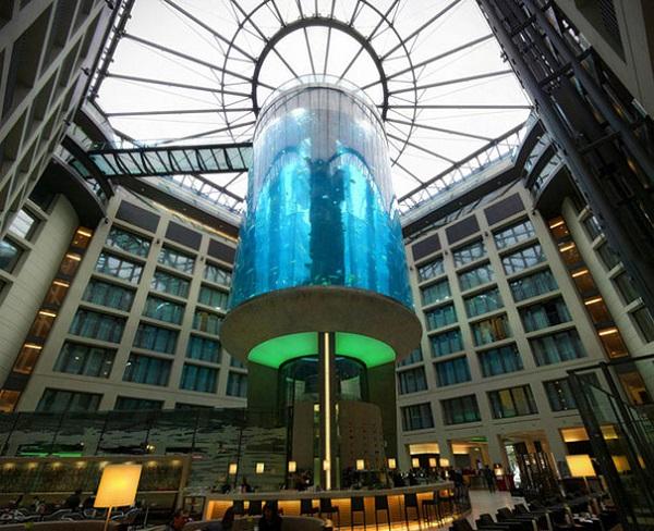 AquaDom-world's largest cylindrical aquarium